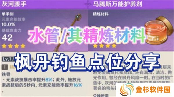原神灰河渡手钓鱼地点分布图 灰河渡手精炼材料钓鱼点位攻略[多图]图片1